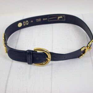 Vintage Mondi Accessories Womens Belt Made in Germany Sz 38 Navy Blue